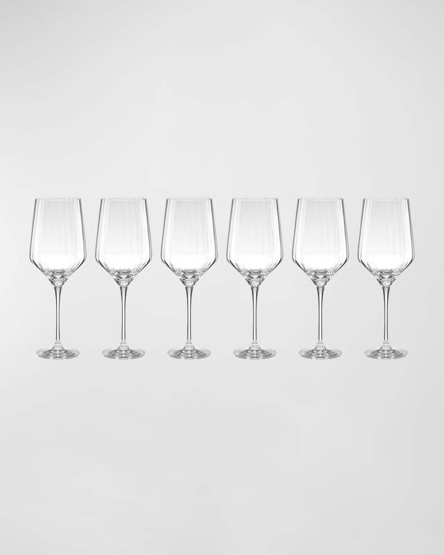 Tuscany Classics Angled Optic Wine Glasses, Set of 6